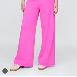 GAP Bright Pink Wide-Leg Sweatpants